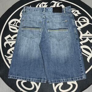 Southpole Blue Denim Shorts Baggy Wide Leg Jorts